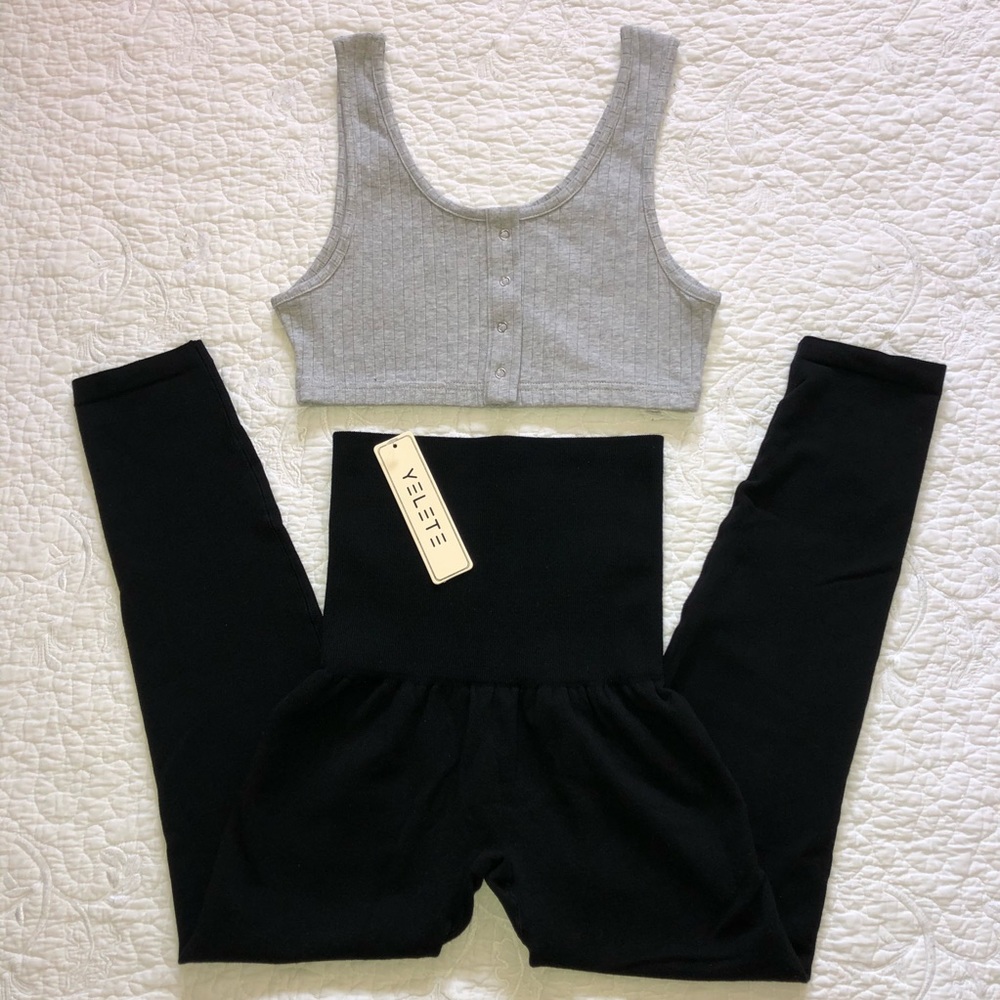 Yelete High Waist Leggings Plus Size